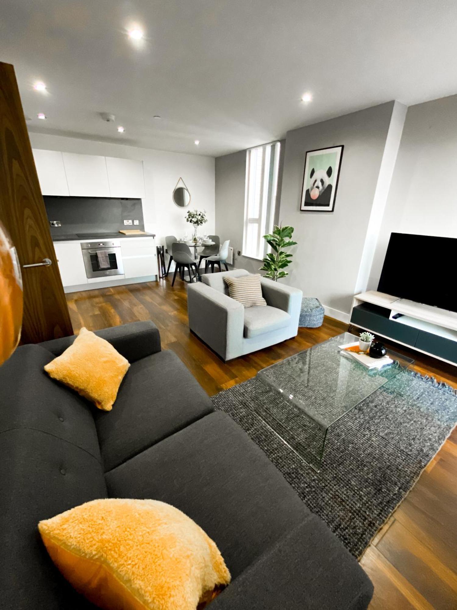 The Panda - Modern 2 Bedroom Apt In Manchester City Centre Kültér fotó